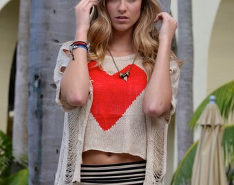 Heart Sweater | Cream