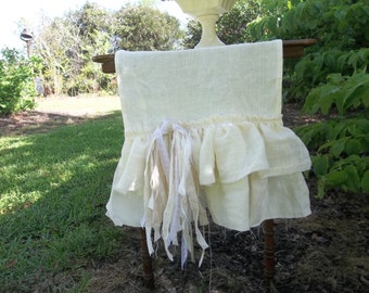 Custom Multi Ruffle Table Runner Linen Table Runner Wedding Decorations Table Decor French Country Cottage Chic Shabby