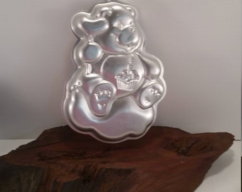 Vintage Care Bear Cake Pan, Vintage Care Bear by American Greetings Corp, Wilton Care Bear Cake Pan 1983, Birthday Care Bear Cake Tin