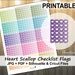 Heart Scallop Checklist, Printable Planner Stickers, Erin Condren Planner Stickers, Printable Stickers, Cut Files