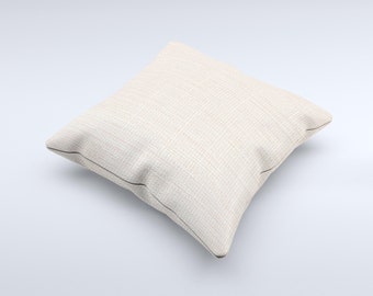 The Tan Woven Fabric Pattern ink-Fuzed Decorative Throw Pillow