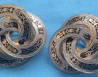 Vintage Damascene earrings