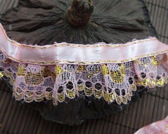 1 meter 2.5 centimeters wide white lace trim