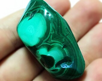 Large Tumbled Malachite Stone - 1 Piece - Chakra, Reiki, Crystal Healing