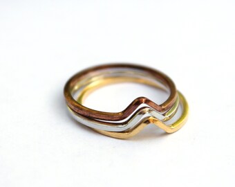 SILVER ONLY - Vintage stacking rings size 7 (3)
