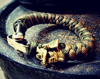 Bracelet paracord, survival bracelet, edc gear, accessory, beautiful gift, celtic knot, brutal style, samurai.