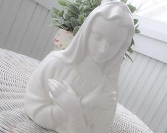 Vintage Madonna Planter * Matte Pottery