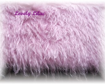 Handdyed Schulte Mohair Fabric Lovely Lilac 49mm Pile Fat 1/4 metre one of kind