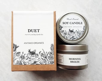 DUET Candle Sampler Set - 2 x Travel Tin Candle (4oz), Mix & Match, You Choose the Scent