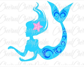 mermaid svg beach svg girls svg vinyl designs cricut