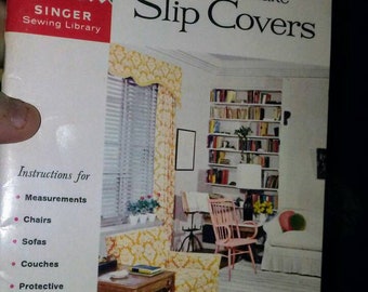 2 Vintage Singer Sewing Library Books- Slip Covers & Sleeves