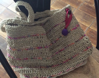Hemp twine tote bag
