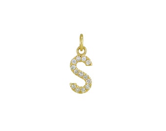 14k Yellow Gold initial Charms E14YC248