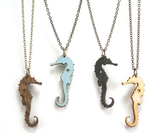 Seahorse Necklace - Handmade - Laser Cut - Laser Cut Jewelry