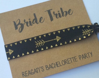 Elastic Hair Tie, Hair Tie Favors, Bachelorette Favor, Bridesmaid Favor, BRIDE TRIBE, Knot Hair Ties, Bachelorette Hair Tie Favors