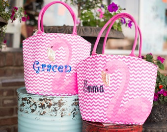 Flamingo Monogram Tote