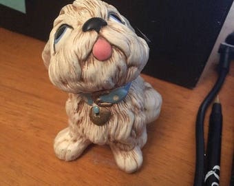 Vintage Pendelfin figurine "Tammy" Puppy Dog 3-1/2" T, Made in England