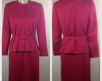 Vintage Leslie Fay Petites Pink Suit