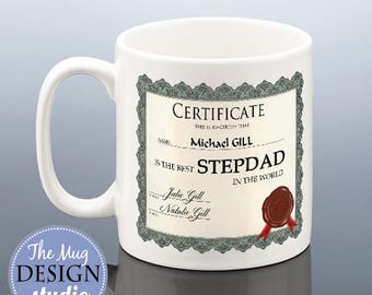 BEST STEPDAD Mug / Personalised Father's Day Stepdad Gift / Stepdad Birthday Gift / Best Step Dad Cup Stepfather Fathers Day Present Mug