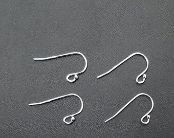 5 Pair - Sterling Silver Earring Wire Ball End, 92.5%, 21 Gauge, 5, 20 or 50 Pairs, Bulk Buy