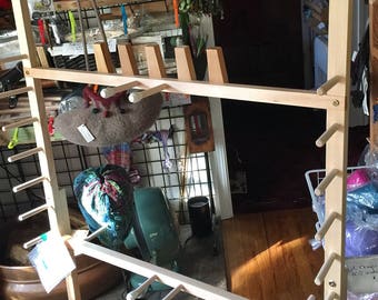 Saori warping board / frame 14.7 yards two legs on floor top leans against the wall IN STOCK ready to ship from my studio:Saorisantacruz
