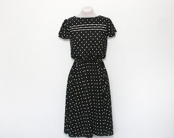 vintage polka dot dress | medium day dress