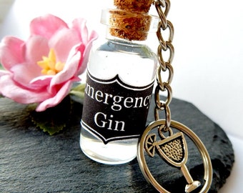 Emergency Gin Keyring - Mini Bottle Of Gin - Vial Of Gin - Gin Gift - Gin & Tonic Charm