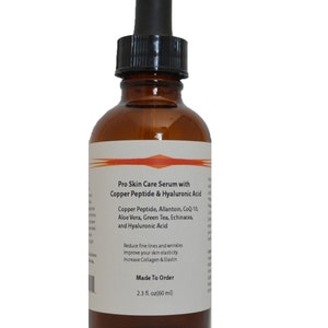 Copper Peptide (GHK-Cu) Pro Skin Care Serum with Hyaluronic Acid 2.3 oz