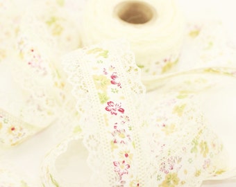 40 mm Cream Lace, lace ribbon, lace, ribbon, wedding ribbon, French ribbon, baby shower, Lace Trim Ribbon, French lace, printed lace, DNTB