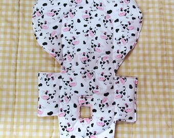 highchair Evenflo padded replacement high chair cover, baby chair accessory, baby and child care furniture pad, kids feeding chair, cows