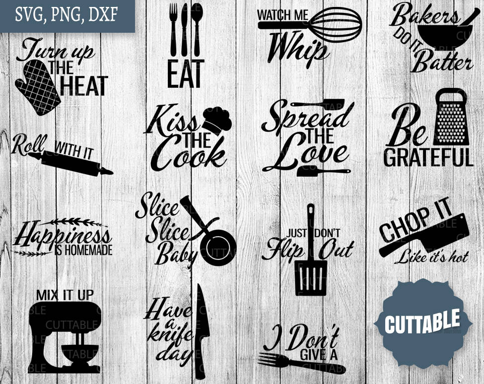 Download Kitchen SVG Bundle kitchen svg pack cut files 15 home decor