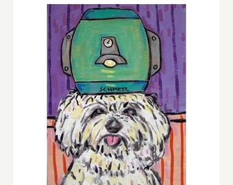 25% off Maltese at the Salon Dog Art Print