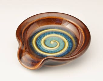 Spoon Rest, Spoon Holder, Ceramic, Green
