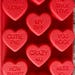 Valentine Conversation Hearts Silicone Lollipop Hard Candy mold,Chocolate mold oven safe