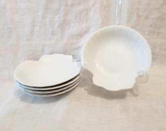 Seashell Porcelain Dishes Set of 5, Made in Japan Expressly for Lord & Taylor 5.5"