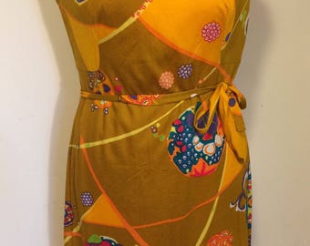 Sale! 50% reduced! Beautiful original vintage dress from the 70s! 100% cotton