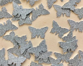 Silver Glitter Butterfly Confetti