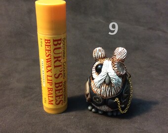 Steampunk Owl hand sculpted figurine ...sculpey polymer clockwork clay bird sculpture numbered collectible