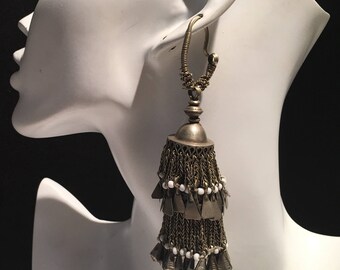 Tassels Earring-Vintage Earring-Kuchi Jewellery-Kuchi Earring-Statement Earring-vintage Ethnic Middle Eastern