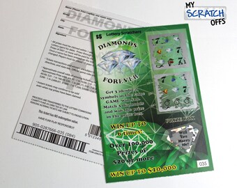 Scratch Off Lotto Replica (1 card) "Will You Marry Me?" Marriage Proposal Scratch-Off Scratcher Game Card