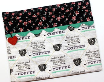 Mood Supplied by Coffee Cross Stitch Embroidery Project Bag