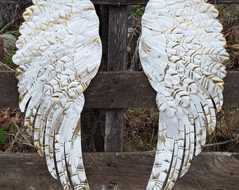 Metal Angel Wings Wall Decor / Angel Wing Wall Decor / Shabby Chic Angel Wings / Nursery Wall Decor/ Metal Wall decor/ Large Angel Wings