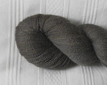 Slate alpaca/silk laceweight yarn