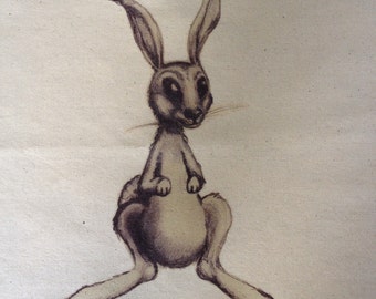Hare, Eco shopping bag, shopping tote, tote bag, shopping bag, Calico bag