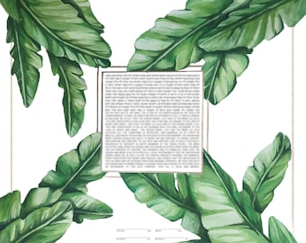 Tropics : Hand-Painted Ketubah