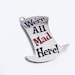 Mad Hatter Charm Pendant Word Charm Quote Charm We're All Mad Here Alice in Wonderland Antiqued Silver *