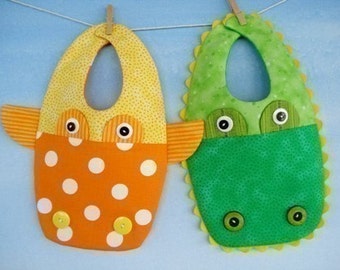 SALE - PDF ePattern for Giraffe and Gator Bibs