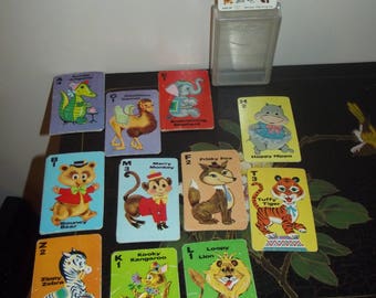 Vintage Whitman Co #4493 Animal Rummy Card Game