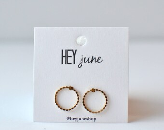braided hoop earrings, braided circle stud earrings, gold braided circle earrings, braided open circle earrings, open circle studs