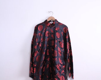 Chinese Brocade Silky Blouse